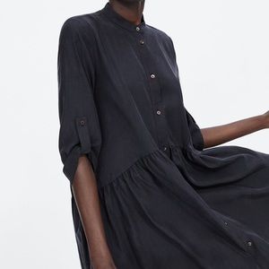 Black button down flowing dress